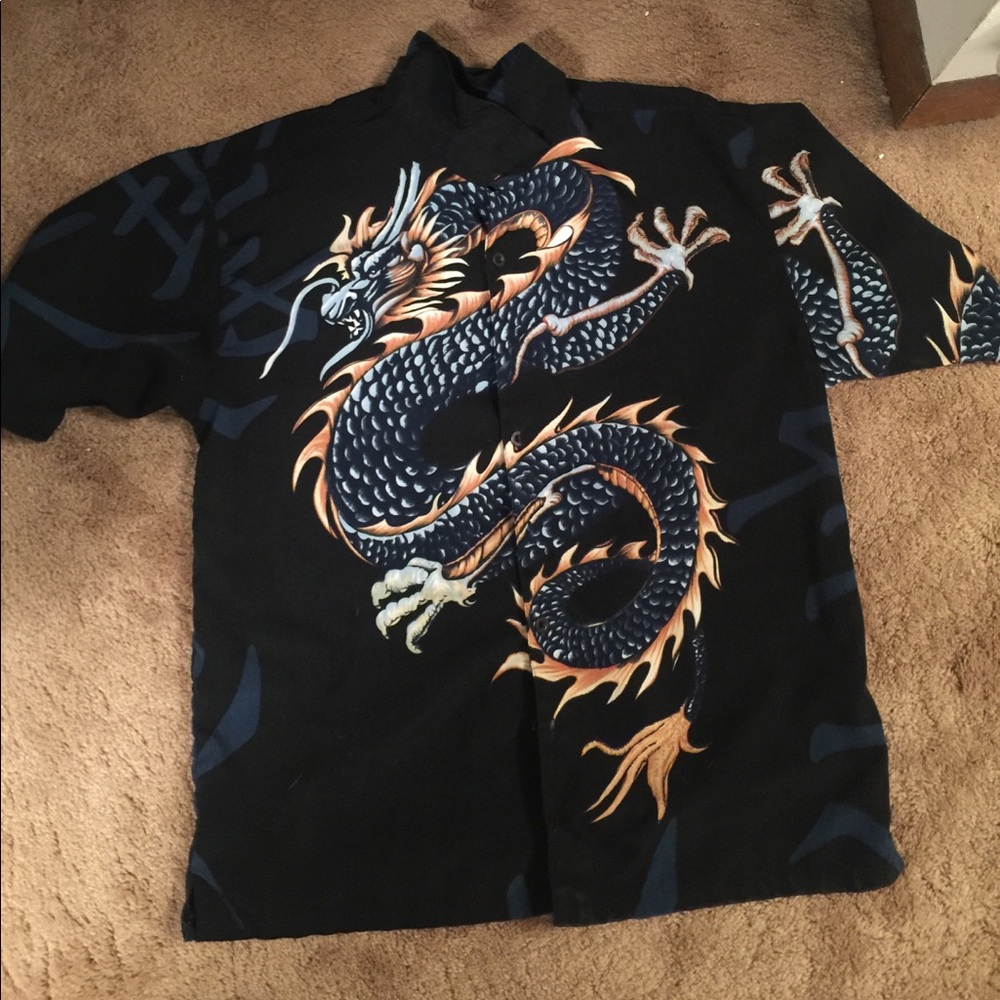 Dragon button up Industry Supply Company Large